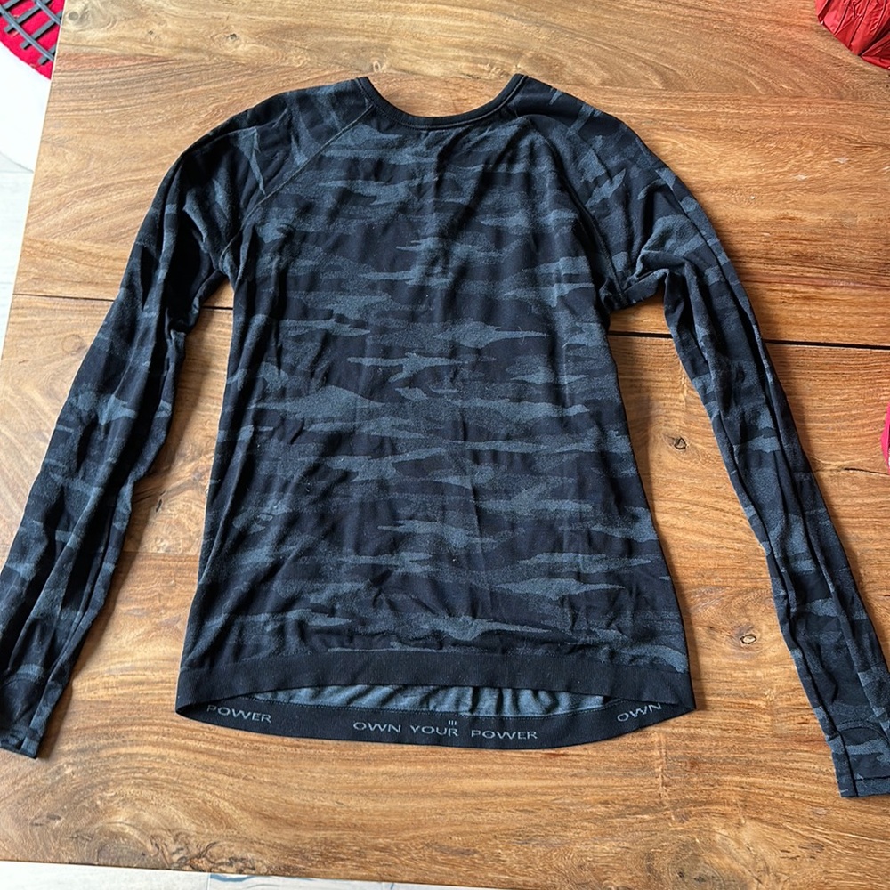 Athleta girl thermal long sleeved top in camp, size 12